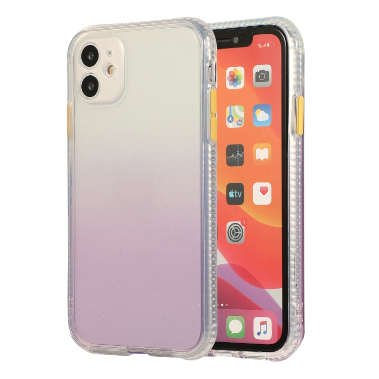 

Gradient Shockproof TPU + Acrylic Case with Detachable Buttons For iPhone 11 Pro Max(Purple)