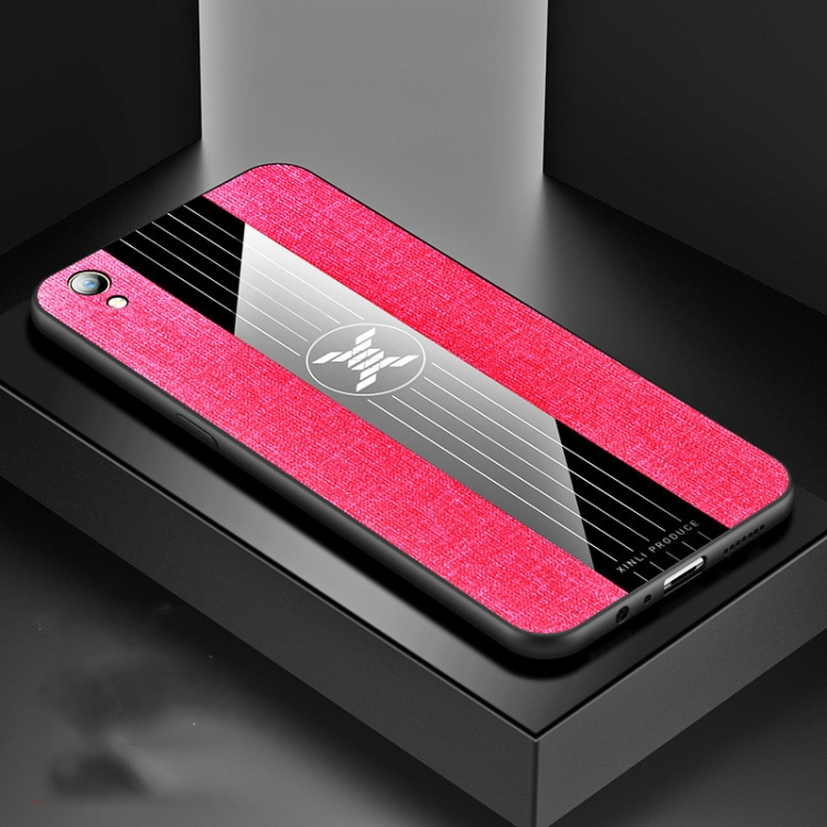 

For OPPO R9 XINLI Stitching Cloth Textue Shockproof TPU Protective Case(Red)