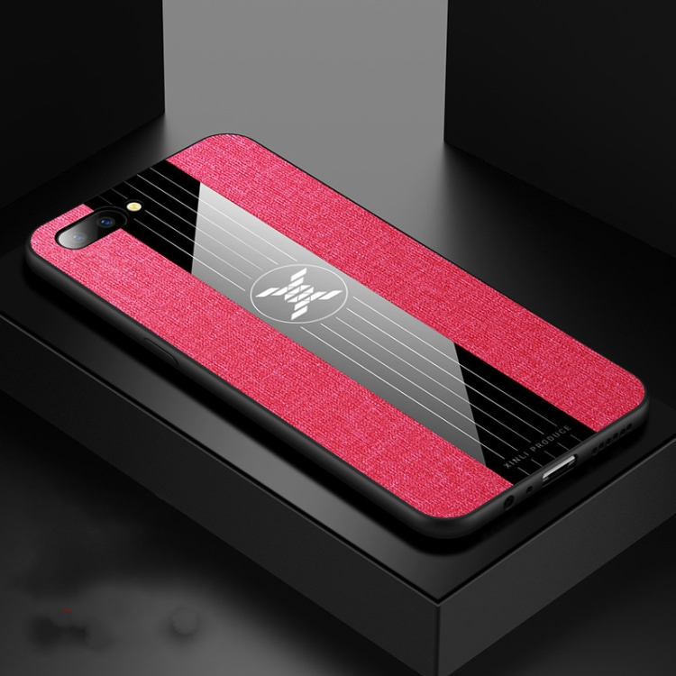 

For OPPO R11 Plus XINLI Stitching Cloth Textue Shockproof TPU Protective Case(Red)