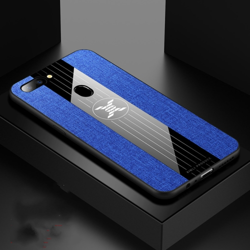 

For OPPO R11S XINLI Stitching Cloth Textue Shockproof TPU Protective Case(Blue)