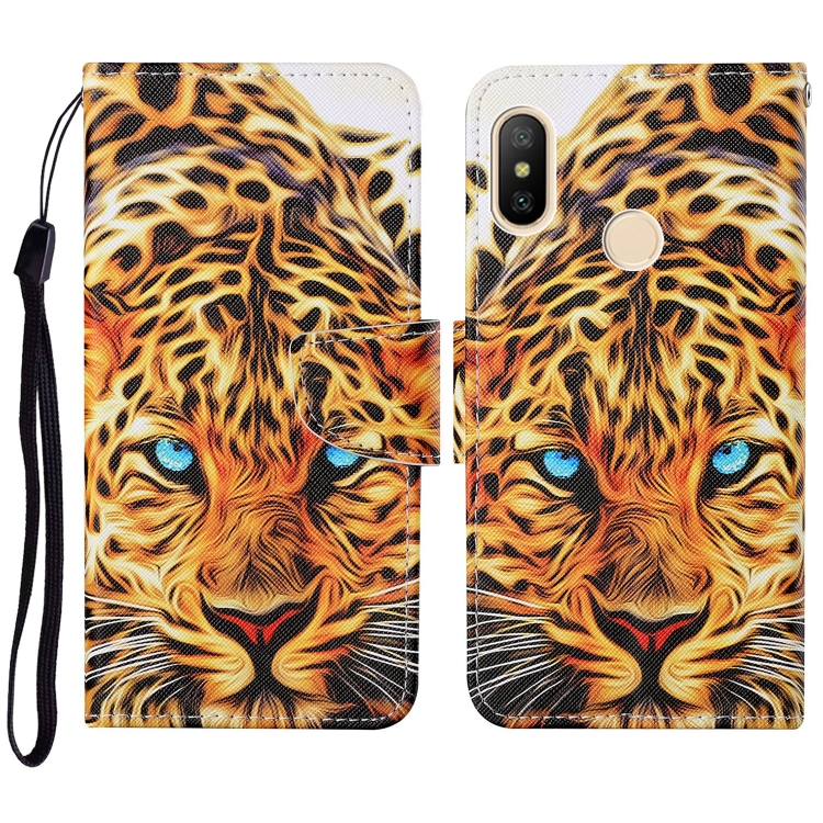 

For Xiaomi Redmi Note 6 Pro Colored Drawing Pattern Horizontal Flip Leather Case with Holder & Card Slots & Wallet & Lanyard(Yellow Leopard)