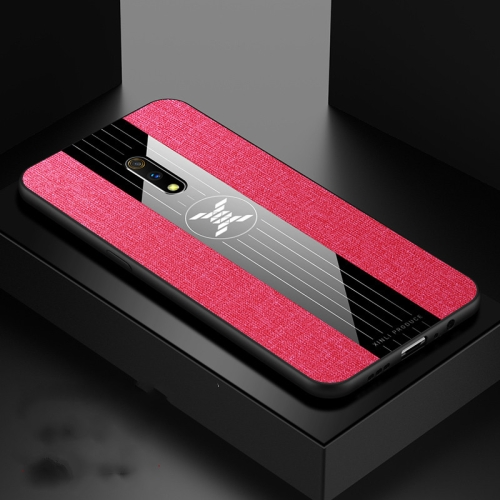 

For OPPO Realme X / K3 XINLI Stitching Cloth Textue Shockproof TPU Protective Case(Red)