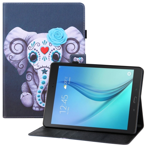 

For Samsung Galaxy Tab A 9.7 T550 Colored Drawing Horizontal Flip PU Leather Case with Holder & Card Slots & Wallet & Sleep / Wake-up Function(Mask Elephant)