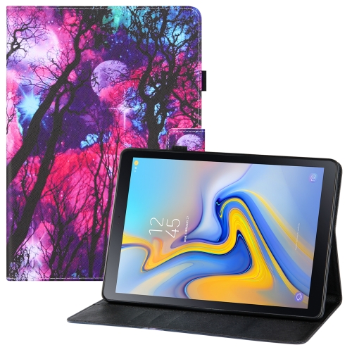 

For Samsung Galaxy Tab A 10.5 T590 T595 Colored Drawing Horizontal Flip PU Leather Case with Holder & Card Slots & Wallet & Sleep / Wake-up Function(Branches)