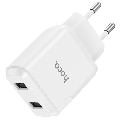 

hoco N7 Speedy Dual Ports USB Charger, EU Plug(White)