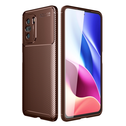 

For Xiaomi Redmi K40 Pro+ Carbon Fiber Texture Shockproof TPU Case(Brown)