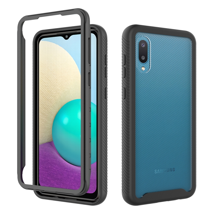 

For Samsung Galaxy A02 Starry Sky Solid Color Series Shockproof PC + TPU Protective Case(Black)