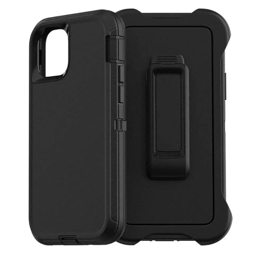 

For iPhone 11 PC + TPU Shockproof Protective Case With Holder(Black)