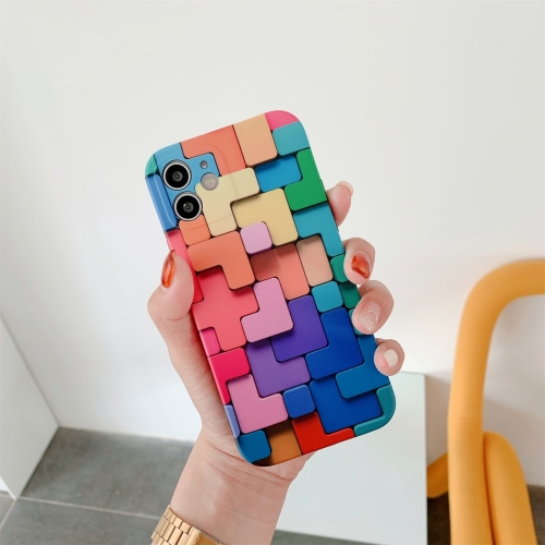 

3D Cube IMD Shockproof Protective Case For iPhone 12(Irregular)