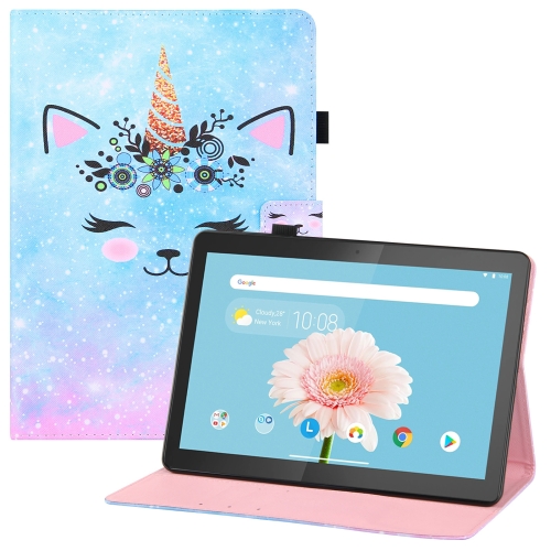 

For Lenovo Tab M10 TB-X505 / X605F Colored Drawing Horizontal Flip PU Leather Case with Holder & Card Slots & Wallet(Smiley Cat)