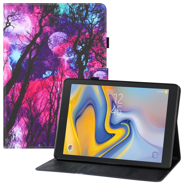 

For Samsung Galaxy Tab A 8.0 (2018) T387 Colored Drawing Horizontal Flip PU Leather Case with Holder & Card Slots & Wallet(Branches)