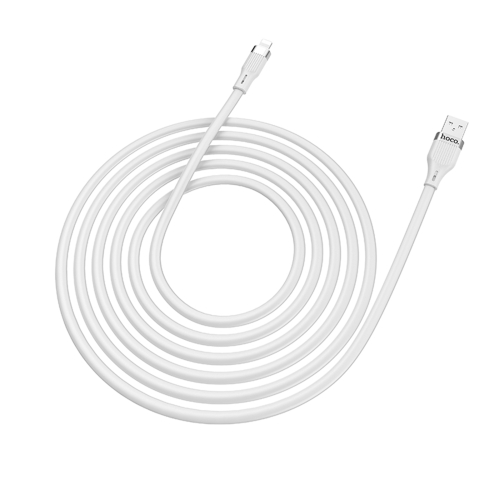 

hoco U72 2.4A 8 Pin Forest Silicone Charging Data Cable, Length: 1.2m(White)