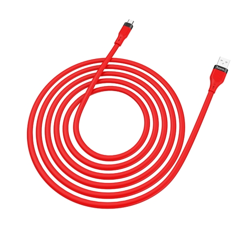

hoco U72 2.4A Micro USB Forest Silicone Charging Data Cable, Length: 1.2m(Red)