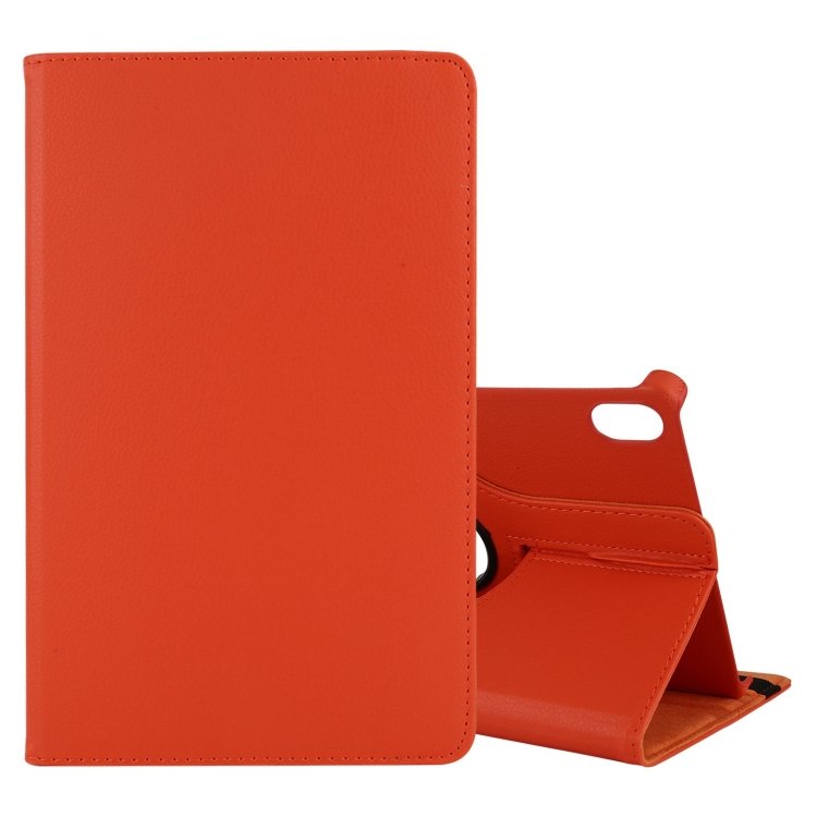 

For Lenovo Tab P11 Litchi Texture Horizontal Flip 360 Degrees Rotation Leather Case with Holder(Orange)