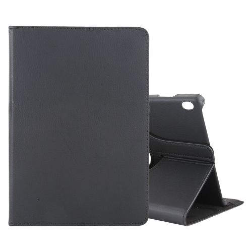 

For Lenovo M10 Litchi Texture Horizontal Flip 360 Degrees Rotation Leather Case with Holder(Black)