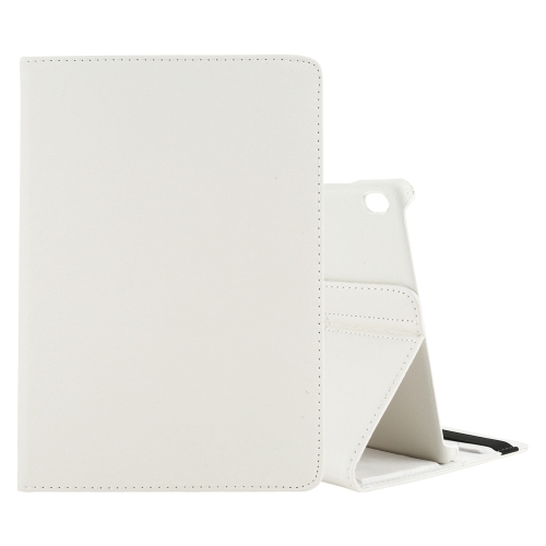 

For Lenovo M10 Litchi Texture Horizontal Flip 360 Degrees Rotation Leather Case with Holder(White)