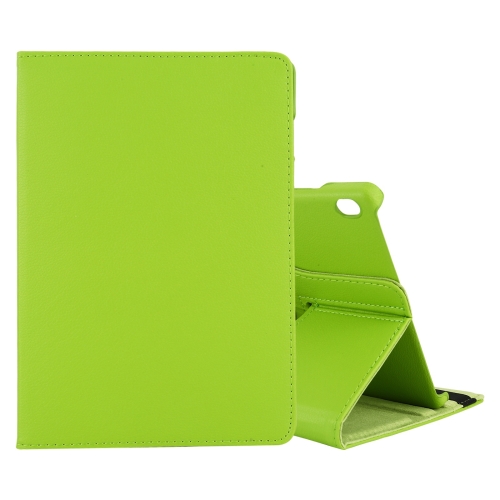 

For Lenovo M10 Litchi Texture Horizontal Flip 360 Degrees Rotation Leather Case with Holder(Green)