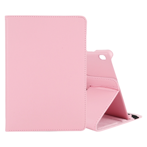 

For Lenovo M10 Litchi Texture Horizontal Flip 360 Degrees Rotation Leather Case with Holder(Pink)