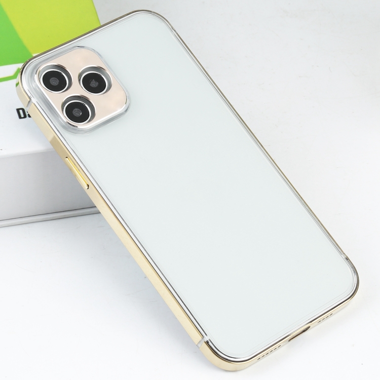 

Stainless Steel + Acrylic Protective Case For iPhone 12 mini(Gold)