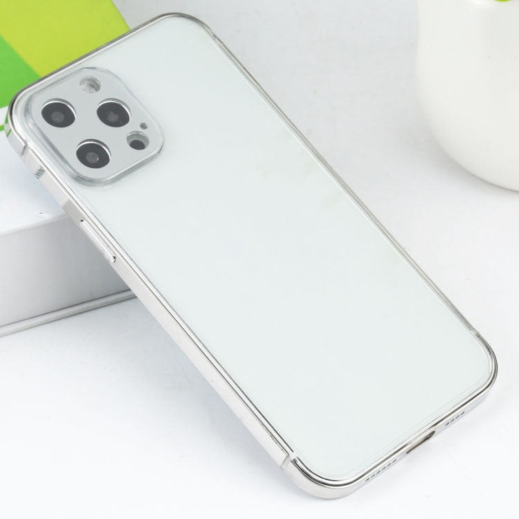 

Stainless Steel + Acrylic Protective Case For iPhone 12 Pro Max(Silver)