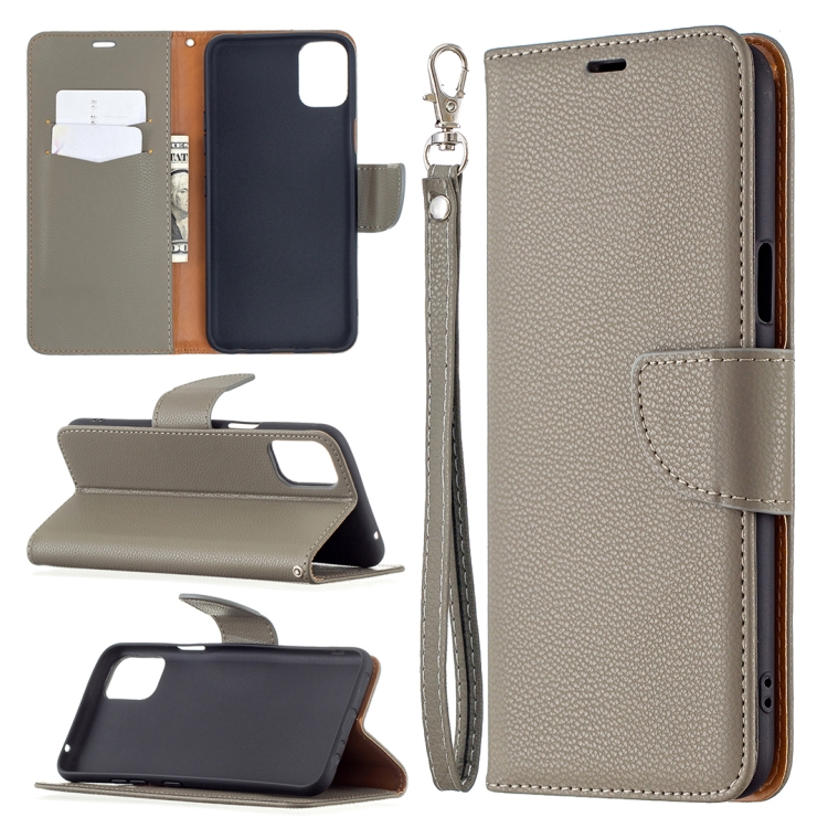 

For LG K42 Litchi Texture Pure Color Horizontal Flip Leather Case with Holder & Card Slots & Wallet & Lanyard(Grey)
