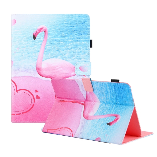 

Universal Colored Drawing Horizontal Flip PU Leather Case with Holder & Card Slots & Wallet, Specification:7 inch(Flamingo)