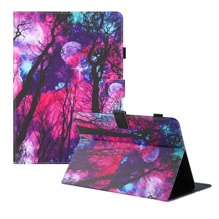

Universal Colored Drawing Horizontal Flip PU Leather Case with Holder & Card Slots & Wallet, Specification:8 inch(Branches)