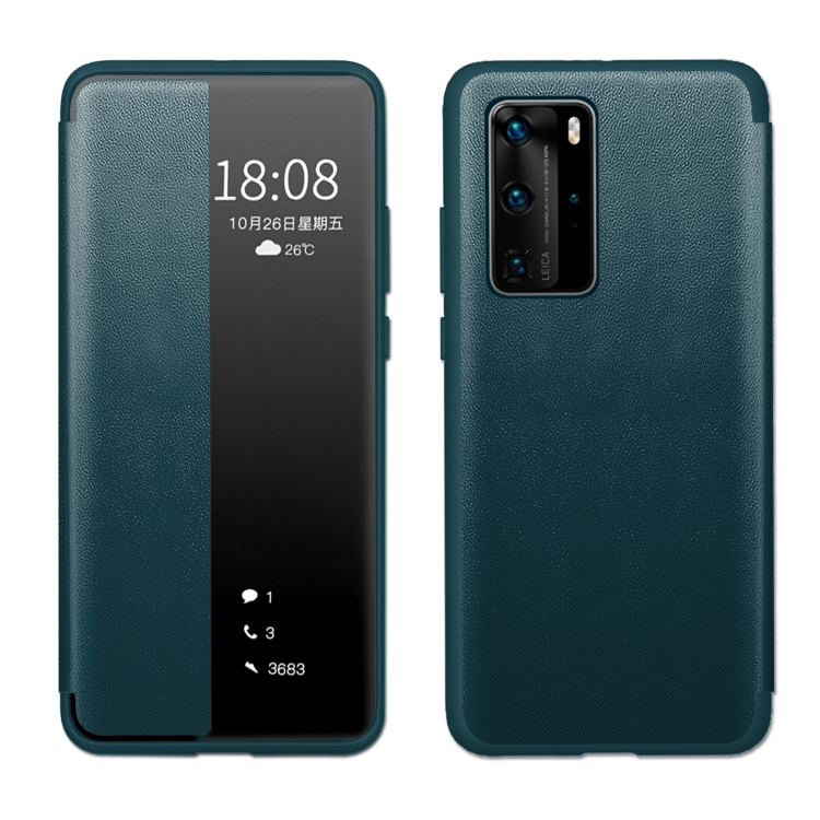 For Huawei P40 Pro Magnetic Side Window View Shockproof Horizontal Flip Leather Smart Case(Cyan)
For Huawei P40 Pro Magnetic Side Window View Shockproof Horizontal Flip Leather Smart Case(Cyan)