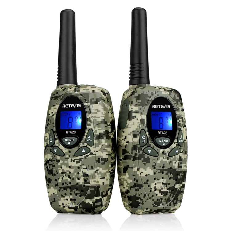

1 Pair RETEVIS RT628 0.5W EU Frequency 446MHz 8CHS Handheld Children Walkie Talkie(Camouflage)