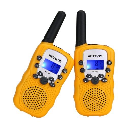 

1 Pair RETEVIS RT388 0.5W US Frequency 462.5625-467.7250MHz 22CHS Handheld Children Walkie Talkie(Yellow)