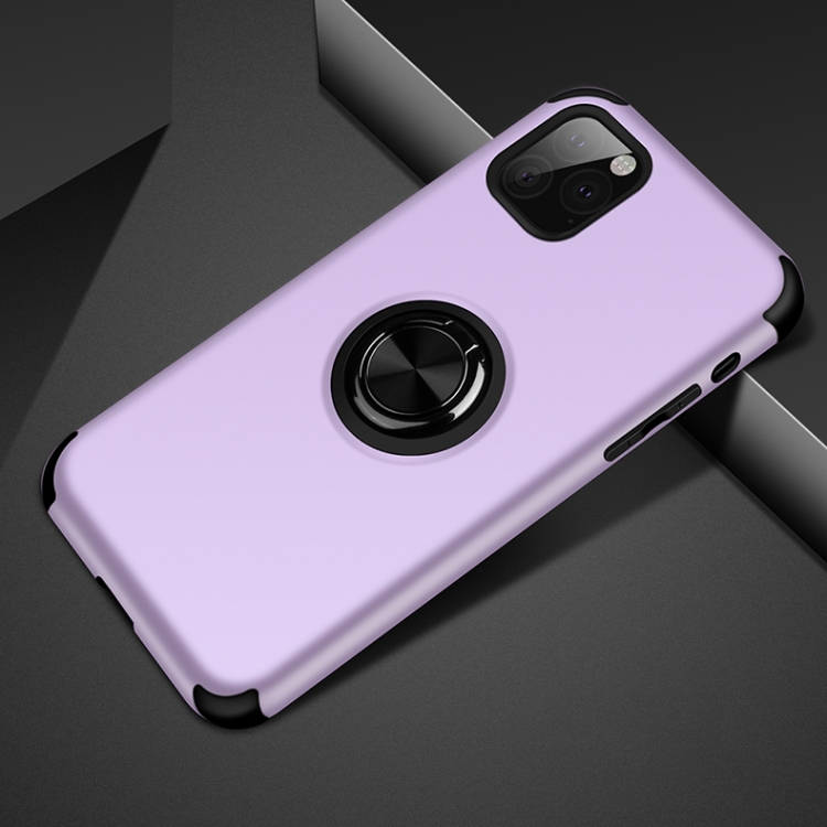 

For iPhone 11 Pro Cool Series Shockproof TPU + PC Protective Case with Invisible Ring Holder(Purple)