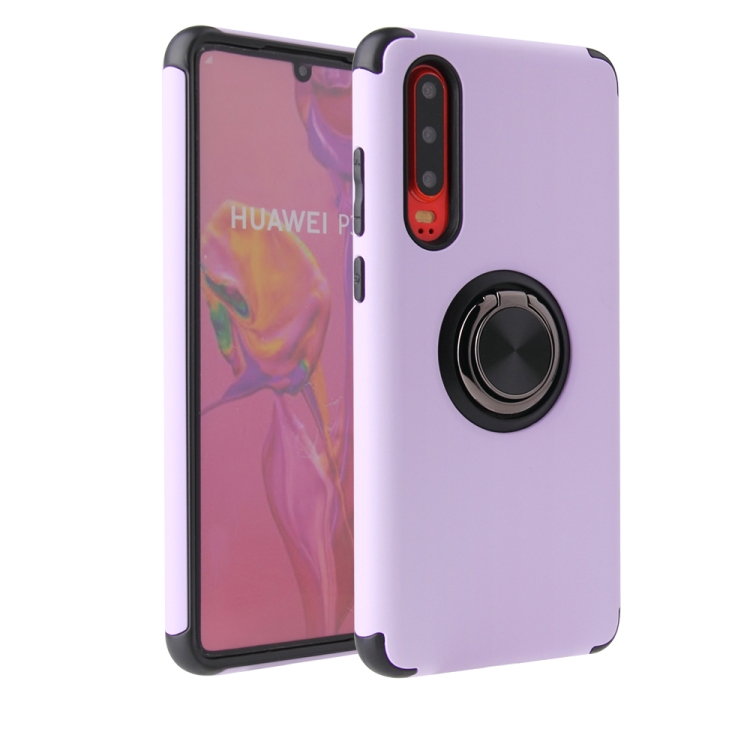 

For Huawei P30 Cool Series Shockproof TPU + PC Protective Case with Invisible Ring Holder(Purple)
