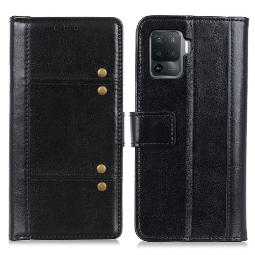 

For OPPO F19 Pro Peas Crazy Horse Texture Horizontal Flip Leather Case with Holder & Card Slots & Wallet(Black)