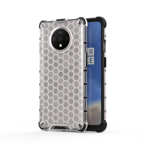 

For OnePlus 7T Shockproof Honeycomb PC + TPU Case(Grey)