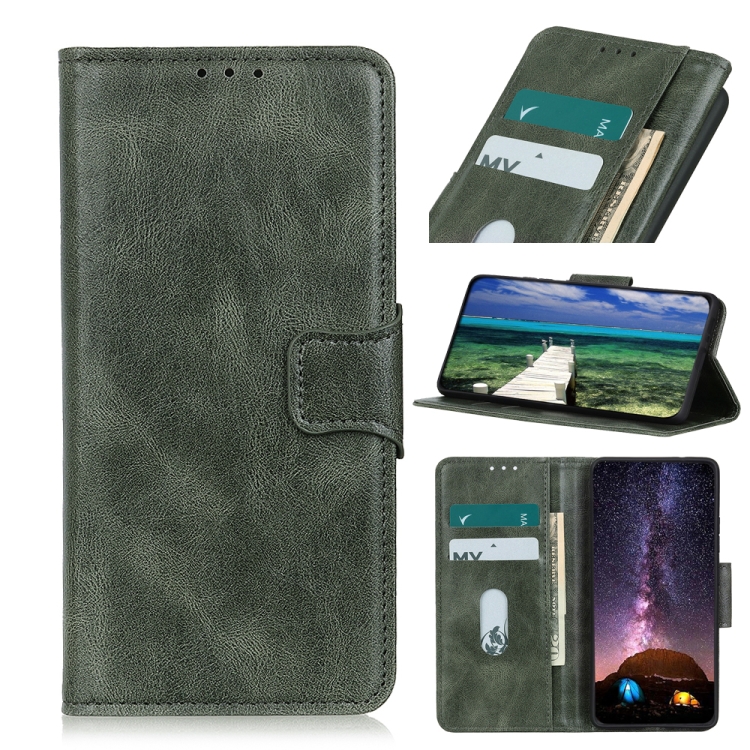 

For Xiaomi Mi 11 Lite Mirren Crazy Horse Texture Horizontal Flip Leather Case with Holder & Card Slots & Wallet(Dark Green)