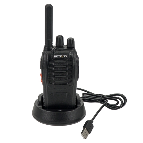 

RETEVIS H777 400-470MHz 16CH Handheld Two Way Radio Walkie Talkie with USB Base + Adapter, US Plug