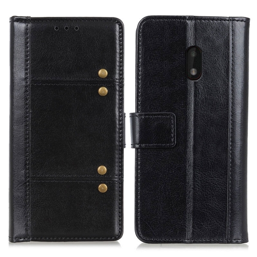 

For Nokia C1 Plus Peas Crazy Horse Texture Horizontal Flip Leather Case with Holder & Card Slots & Wallet(Black)