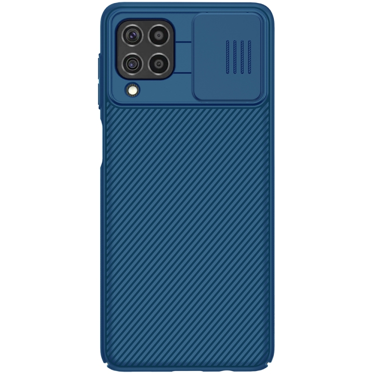 

For Samsung Galaxy F62 / M62 NILLKIN Black Mirror Series Camshield Full Coverage Dust-proof Scratch Resistant PC Case(Blue)