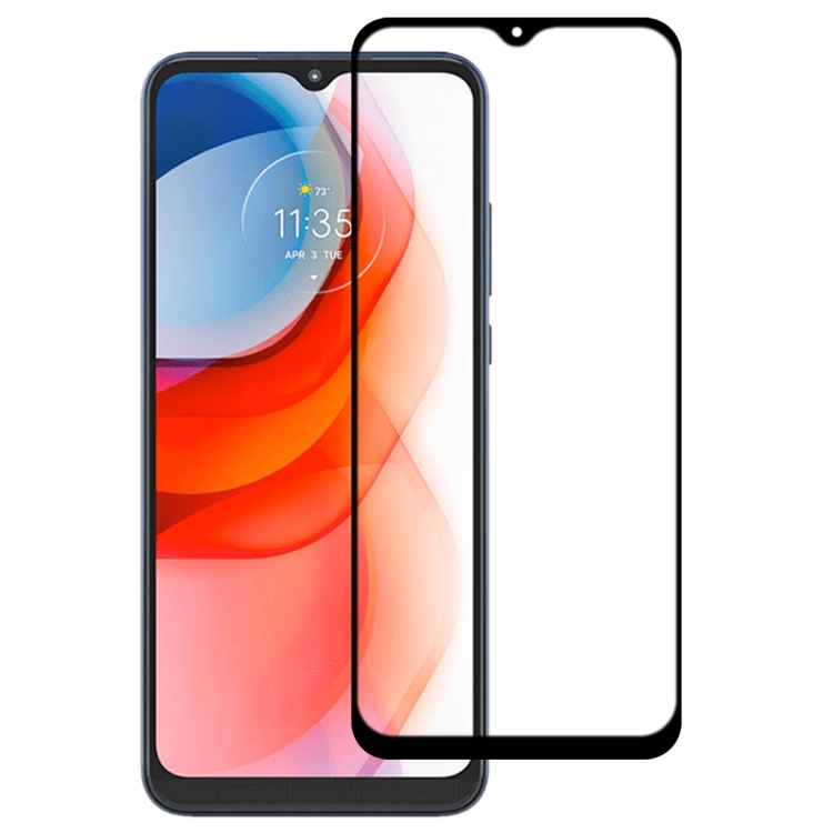 

For Motorola Moto G Play (2021) Full Glue Full Screen Tempered Glass Film