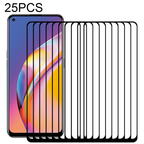 

For OPPO A94 25 PCS Full Glue Full Screen Tempered Glass Film