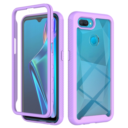 

For OPPO A12 Starry Sky Solid Color Series Shockproof PC + TPU Protective Case(Purple)