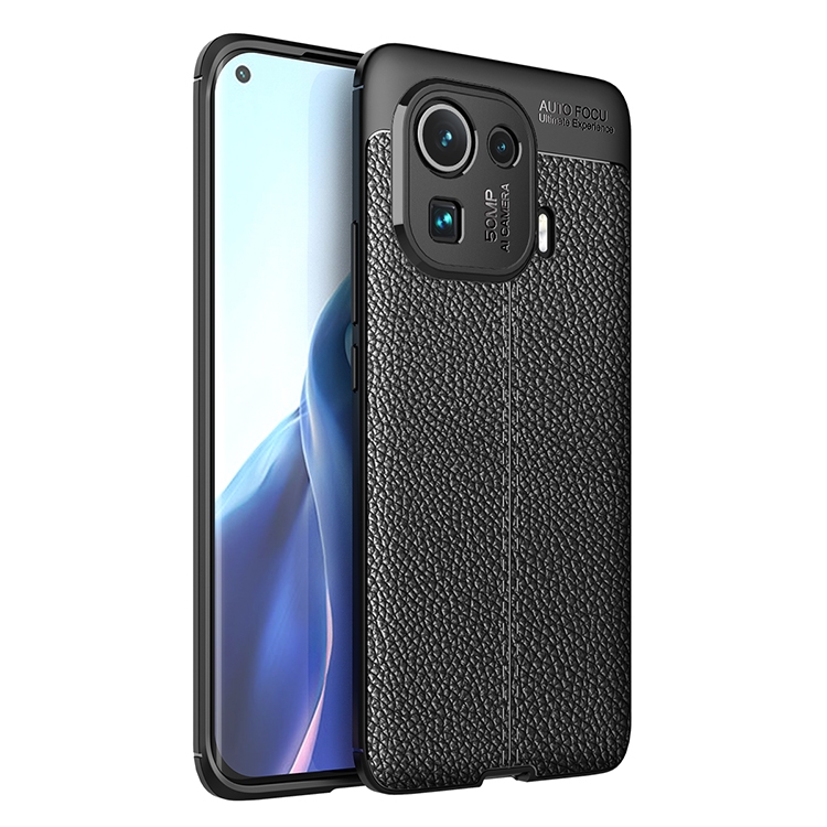 

For Xiaomi Mi 11 Pro Litchi Texture TPU Shockproof Case(Black)