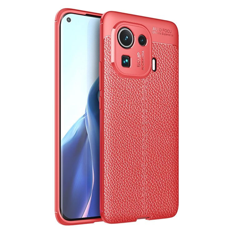 

For Xiaomi Mi 11 Pro Litchi Texture TPU Shockproof Case(Red)