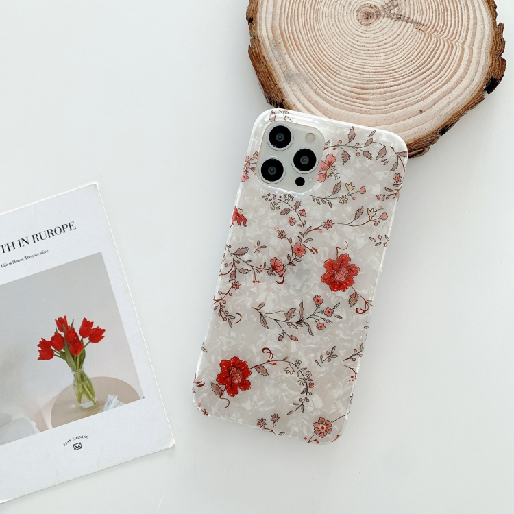 

Shell Pattern Protective Case For iPhone 11 Pro Max(Little Red Flower)