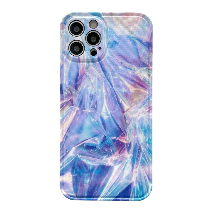 

Purple Gem Light Straight Edge IMD Carbon Fiber Protective Case For iPhone 11(01)