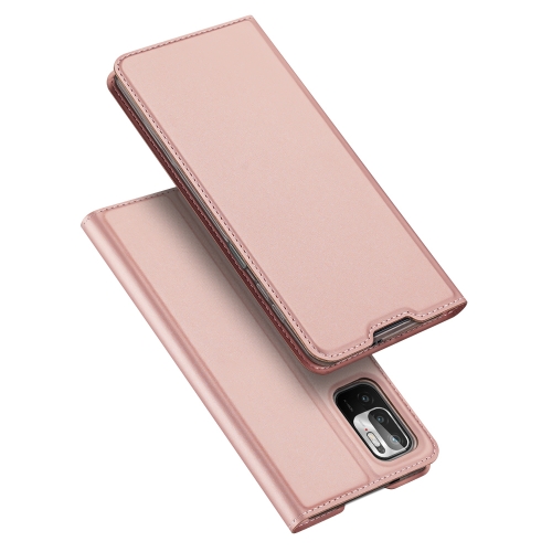 

For Xiaomi Poco M3 Pro 5G / 4G / Redmi Note10 / 10T 5G DUX DUCIS Skin Pro Series Horizontal Flip PU + TPU Leather Case with Holder & Card Slots(Rose Gold)
