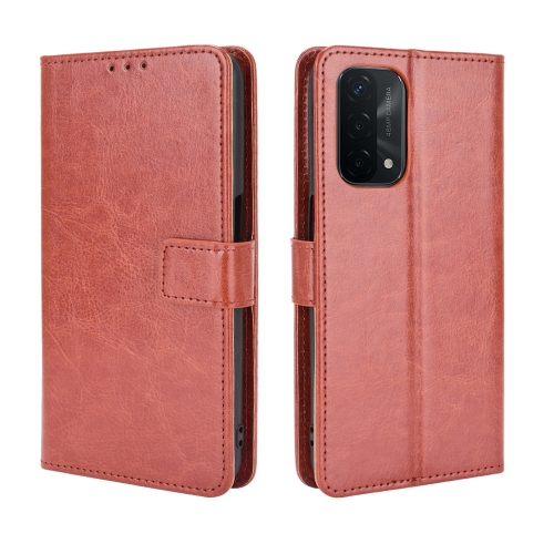 

For OPPO A93 5G Retro Crazy Horse Texture Horizontal Flip Leather Case with Holder & Card Slots & Lanyard(Brown)