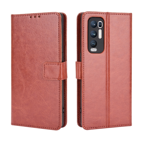 

For OPPO Reno5 Pro+ / Find X3 Neo Retro Crazy Horse Texture Horizontal Flip Leather Case with Holder & Card Slots & Lanyard(Brown)