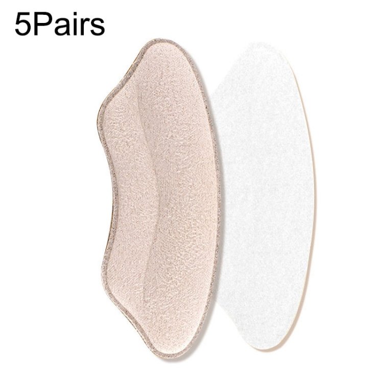 

5 Pairs 062 High-heeled Shoes Sponge Soft Anti-abrasion Anti-slip Heel Protective Sticker(Apricot)