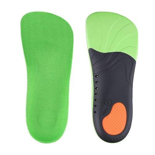 

1 Pair 068 Sports Shockproof Massage Arch Of Foot Flatfoot Support Half Insole Shoe-pad, Size:L (265-270mm)(Green Orange)